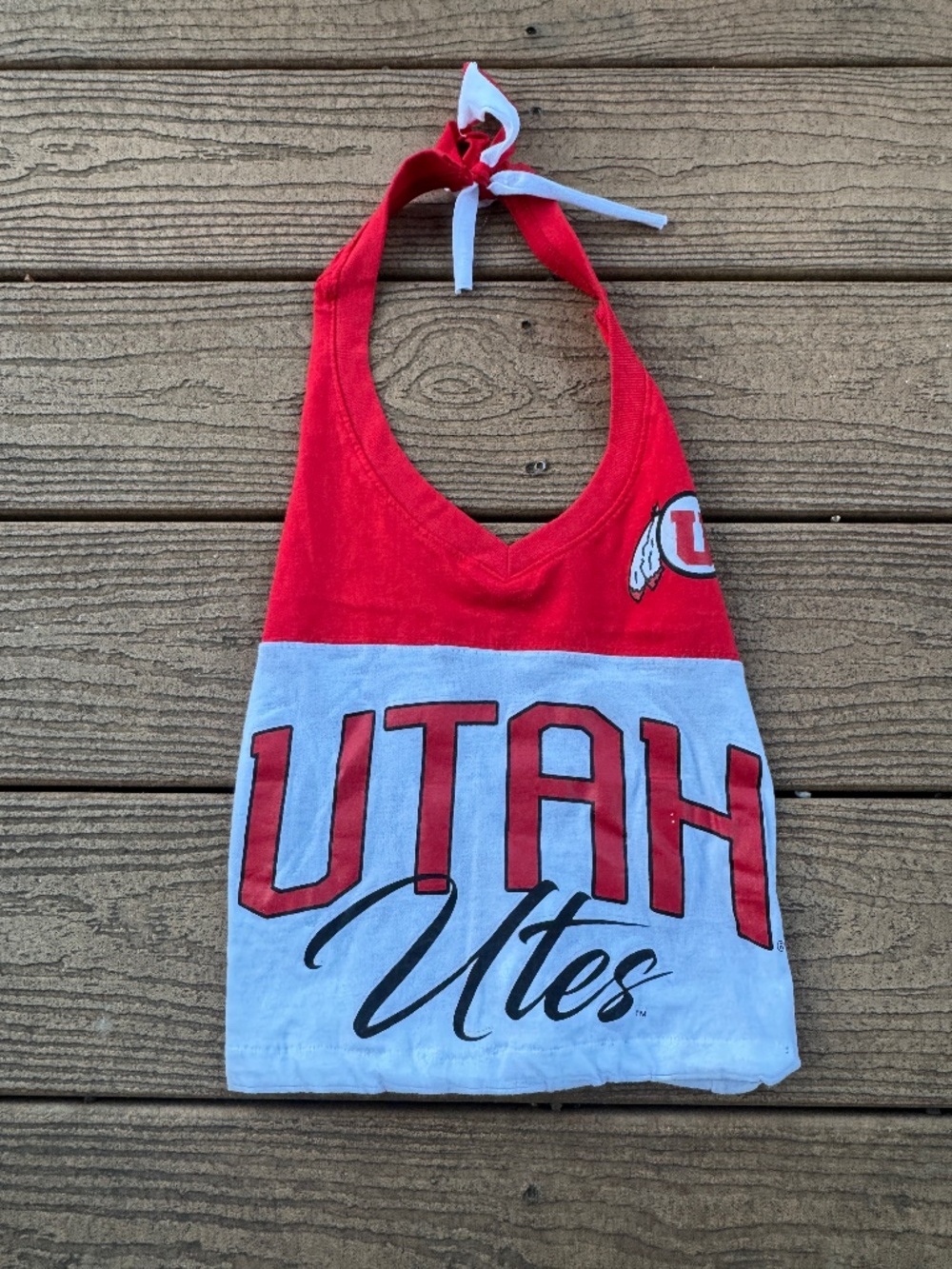 Utah Utes vintage reworked halter top small
